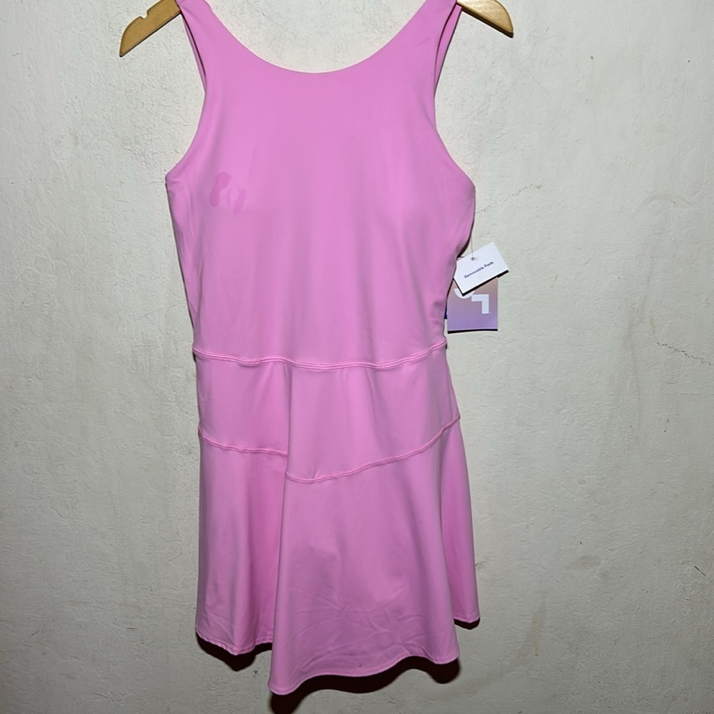JoyLab Women's Scallop Detail Active Dress Light Pink Size XS NWT - Picture 5 of 10